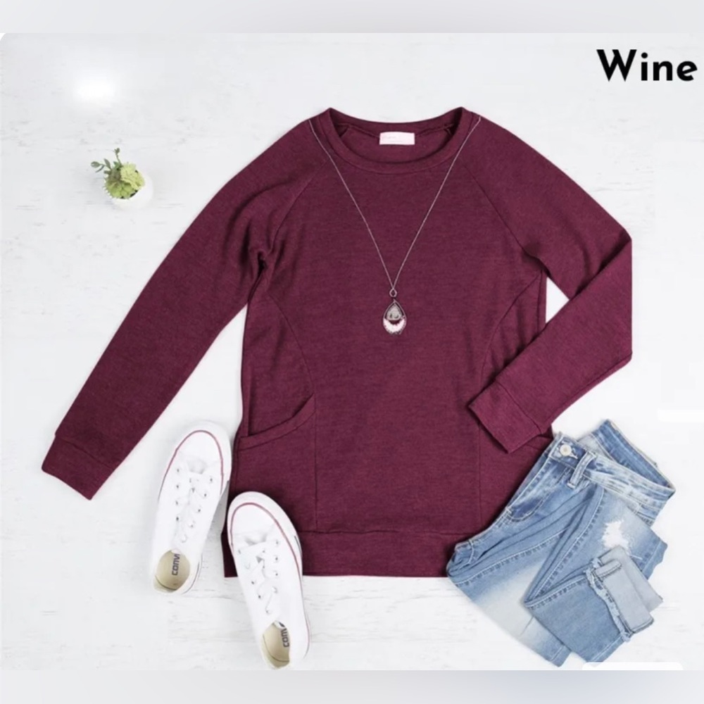 Everyday Long Sleeve sweater with pockets XL